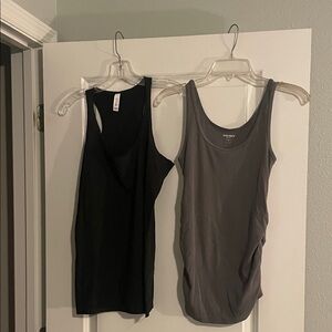 2 Women's Black Bella M & Old Navy Gray (maternity)Tank Tops size M